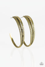 Load image into Gallery viewer, Funky Feathers - Brass