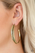 Load image into Gallery viewer, Funky Feathers - Brass